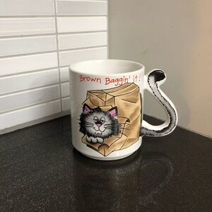 🐱Brown Baggin’ It cat mug